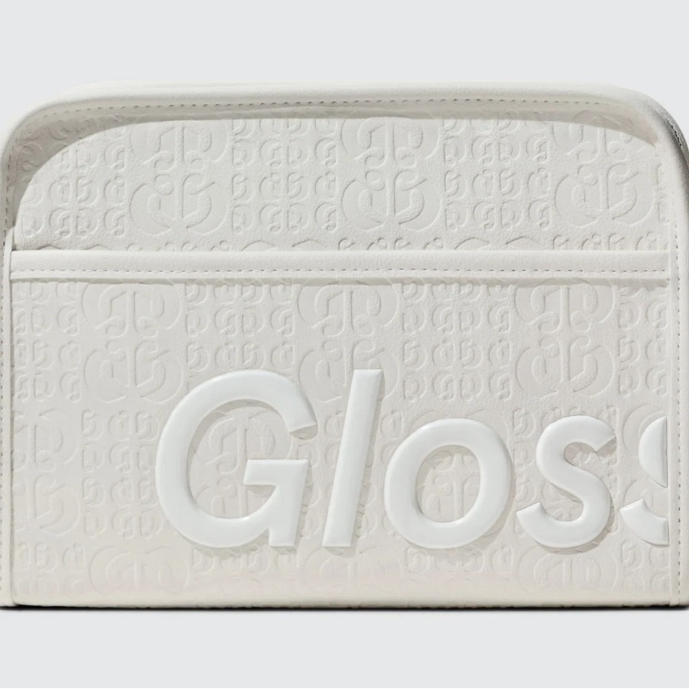 Glossier holiday bag white edition